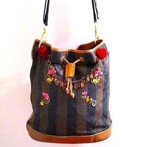 Fendi Bucket Shoulder Bag Hobo Purse